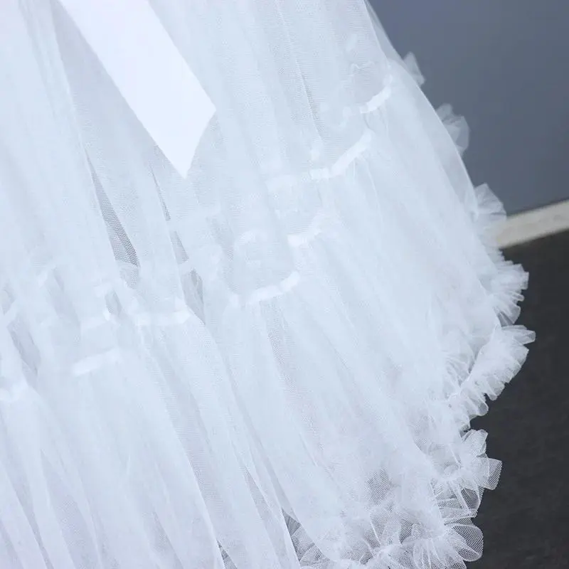 Women's 55cm A-Line Polyester Mesh Petticoat, Puffy Knee-Length Crinoline Underskirt for Wedding Dresses & Ballet, Hexagonal Mesh, Underskirt Fit, Wedding Wear, Hexagon Mesh, A-Line Shape