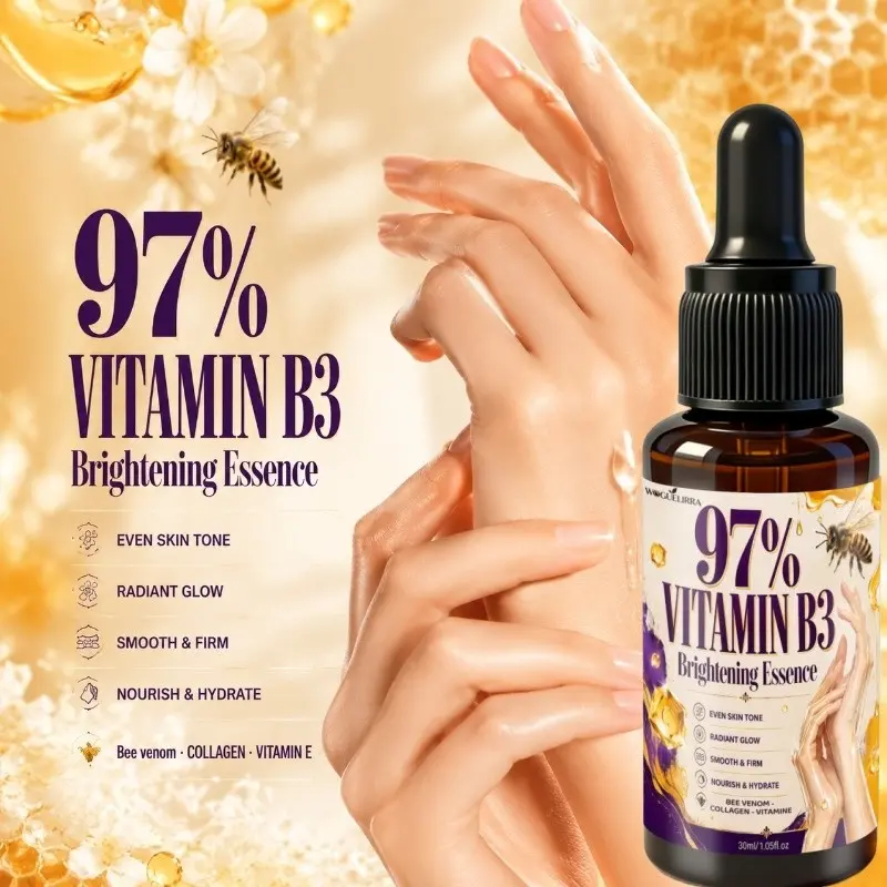 Bee Venom Instant Brightening Oil, 24hr Moisturizing, Hydrate, Ideal for Age Spots, Dark Spots, Wrinkles, Contains Honey, Vitamin C, Niacinamide, Glycerin, Hyaluronic Acid