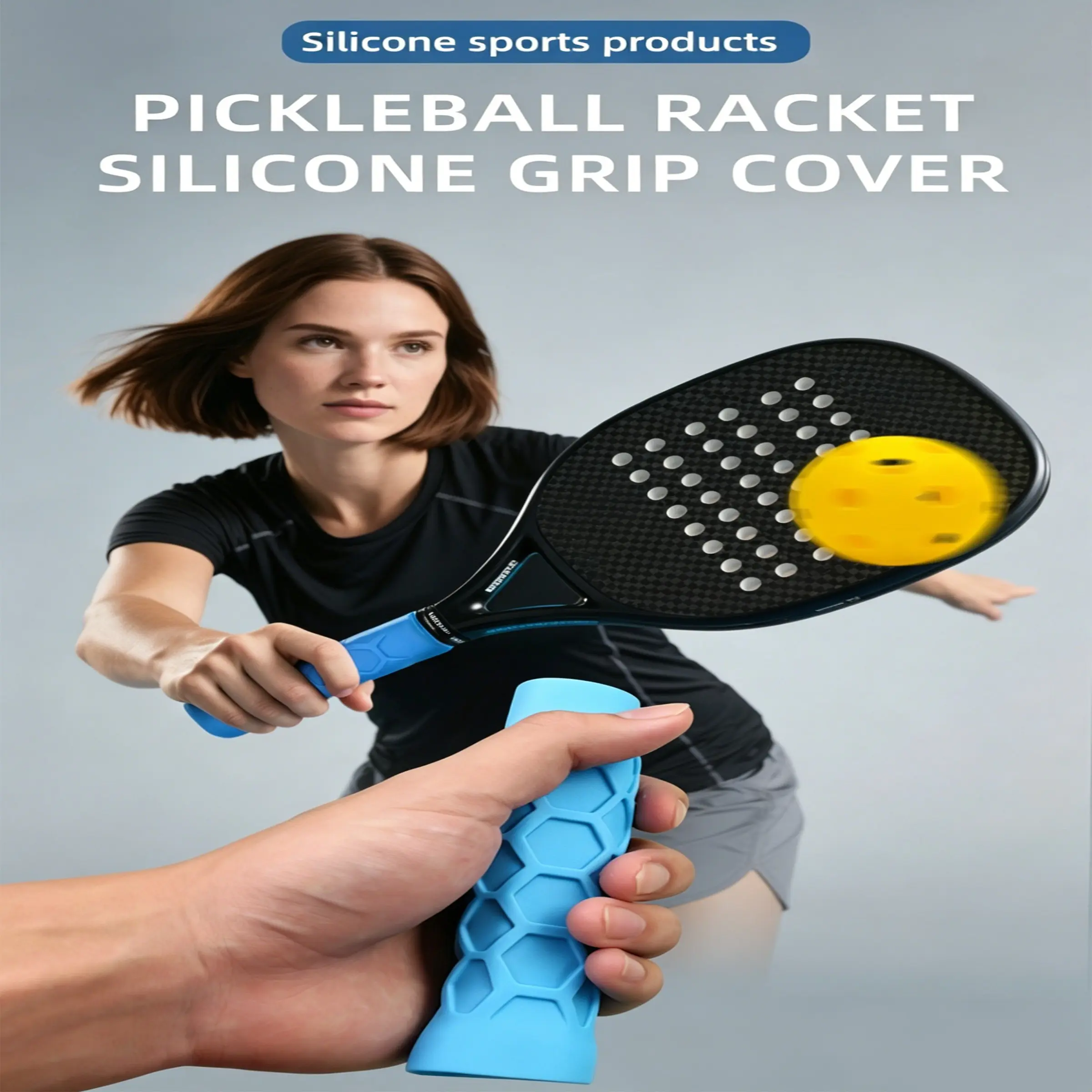 Pickleball Racket Shock Absorption Non-Slip Comfort Handle Grip, Suitable for Tennis Rackets Too, Durable and Ergonomic Design