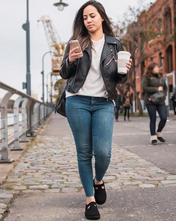 Ultra Light Women's Knit Slip On Flats Featuring Wide Toe Box Barefoot Design Zero Drop Sole and Breathable Material for Healthy Natural Foot Function