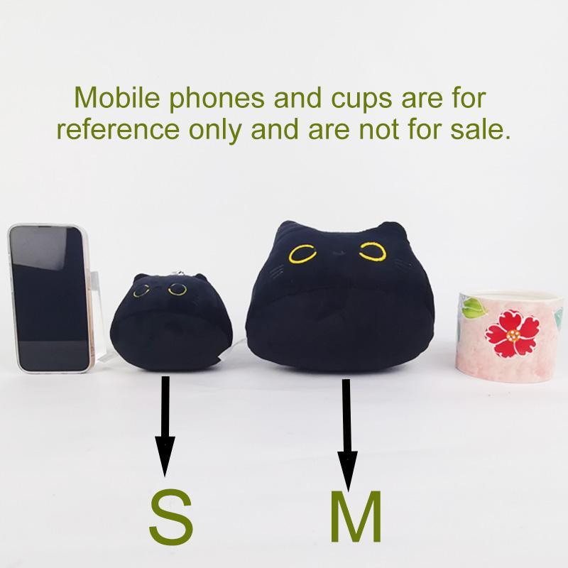 Black Cat Plush Toy, Soft Stuffed Decoration, Children's Companion Comfort Toy, Soft Stuffed Animal, Gift for Her, Men's Gift