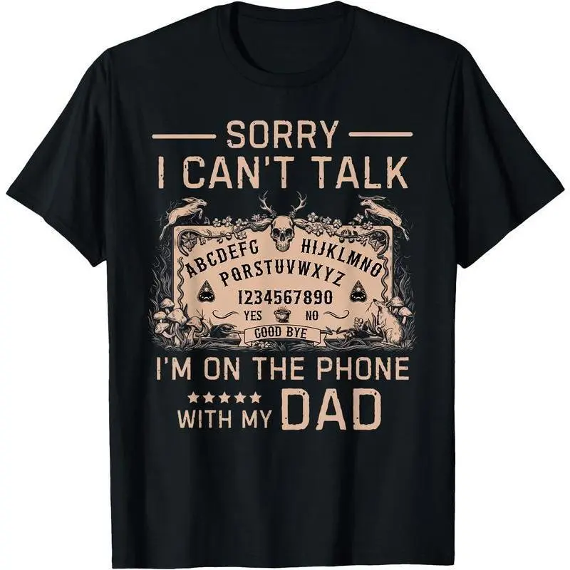 Men's Chic Ouija Graphic T-Shirt, Cute Casual Crew Neck Top in a Soft Cotton Fabric with a Breathable Relaxed Fit, Round Neck