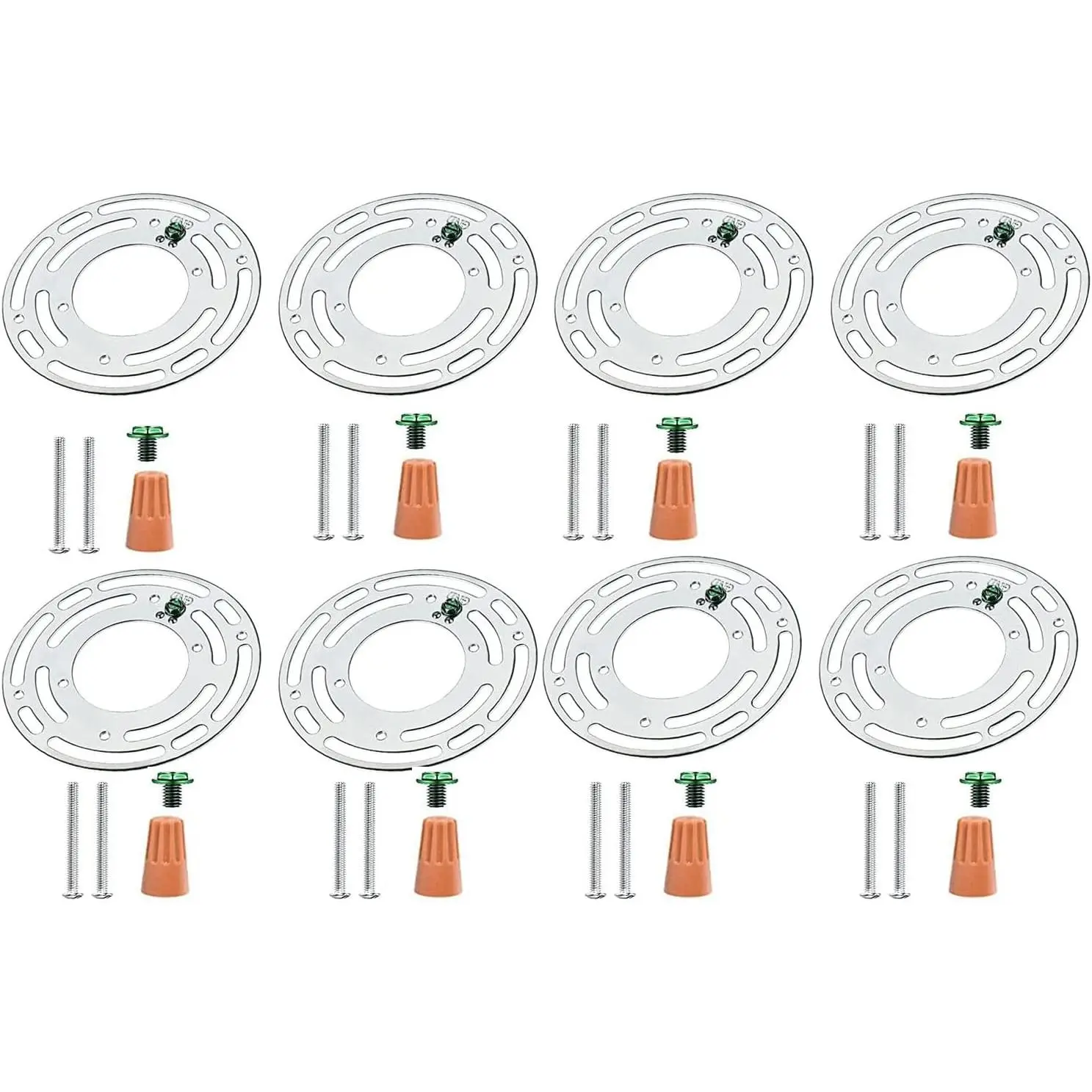 Universal 4 Inches Light Fixture Mounting Bracket, 8 Sets 4 Inch Circle Mounting Bracket for Wall Light Chandelier