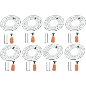 Universal 4 Inches Light Fixture Mounting Bracket, 8 Sets 4 Inch Circle Mounting Bracket for Wall Light Chandelier