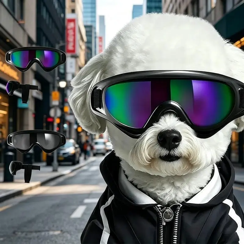 Adjustable Dog Goggles for Small & Large Breeds, UV Protection Windproof Pet Sunglasses Adjustable Dog Goggles for Small & Large Breeds, UV Protection Windproof Pet Sunglasses