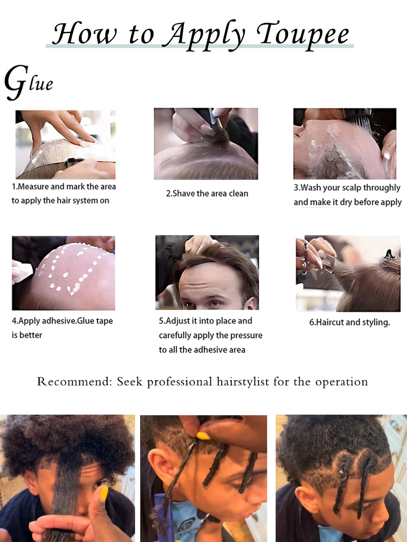 Men's Afro Curly Short Wigs 70s 80s Disco Rocker Style, 100% Human Hair, 6 Inch Black African Kinky Curly 8*10”Lace Base for Daily Wear, Party & Cosplay