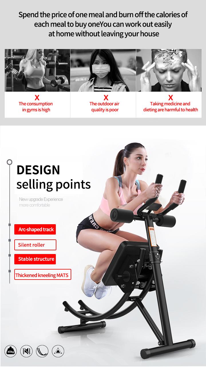 Abdominal Crunch Trainer & Foldable Sit Up Bench for Home Gym, Multi-Functional Ab Exercise Machine for Core and Full Body Workout – Comes with 6 Free Bonus Accessories: Resistance Bands, Grip Strength Tester, Safety Gloves, Yoga Ring and Jump Rope