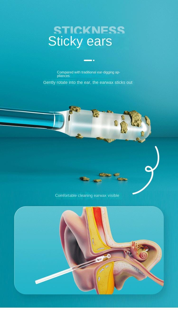 Ear Cleaning Tool Stick – Safe & Effective Earwax Remover Pick for Ear Hygiene and Debris Removal.