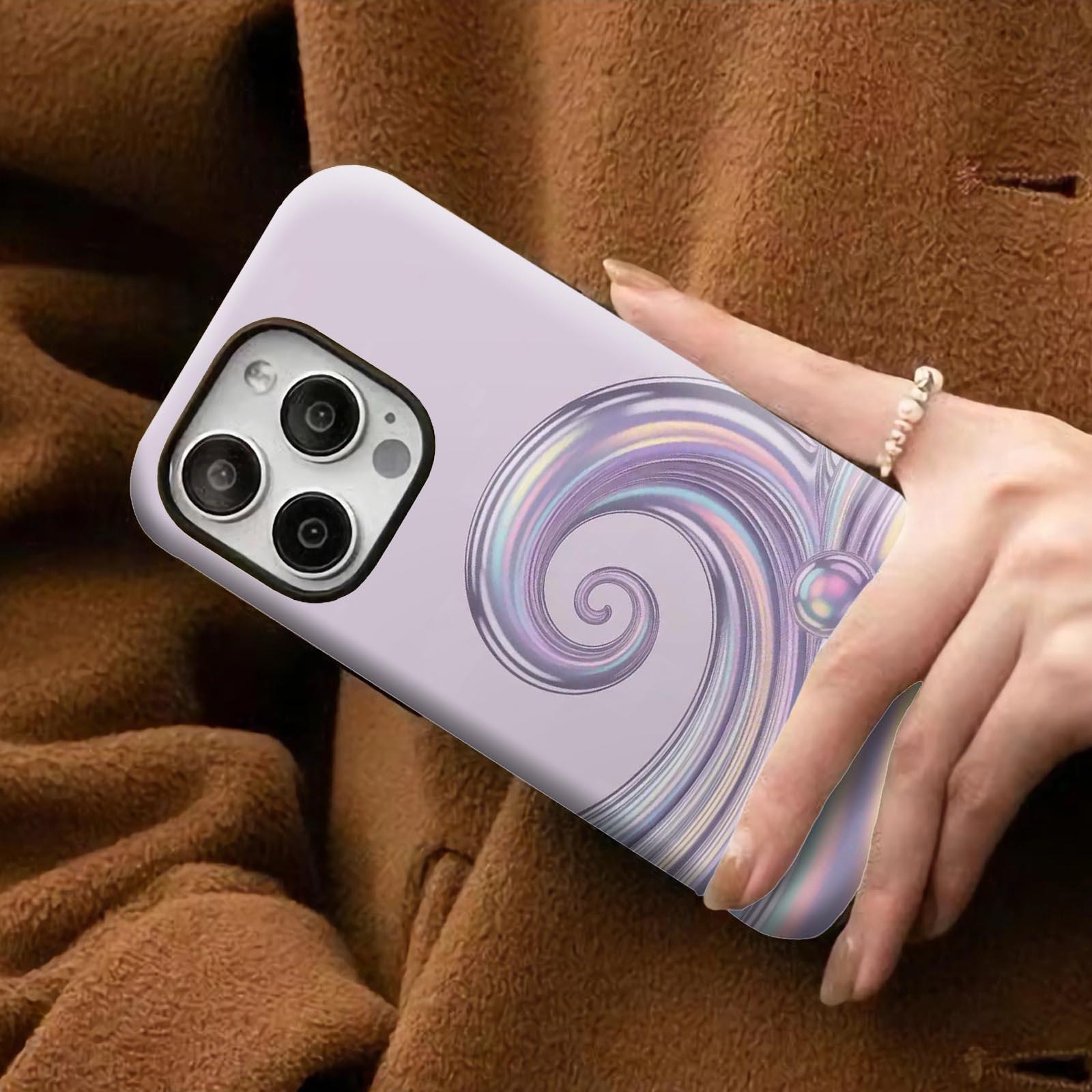 Iridescent, wave, pearl Soft And Hard Two-In-One Film Printed Full Pattern Case For IPhone 16 15 14 13 1211 Pro Max Plus Phone Case