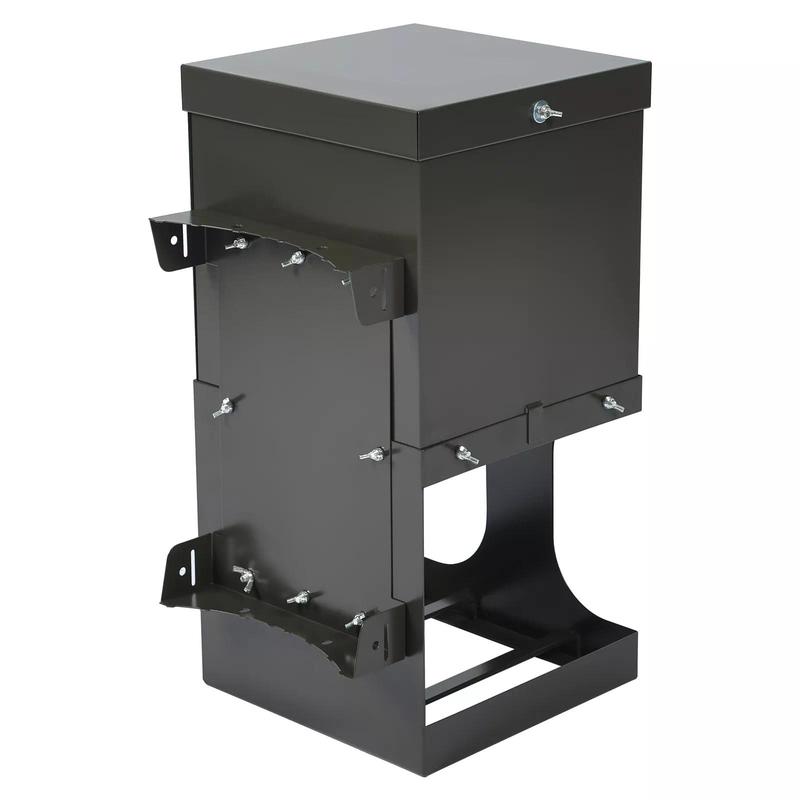 Heavy Duty Deer Feeder Holds 2 Blocks For Deer, Wildlife And Farm Animal Feeder Outdoor