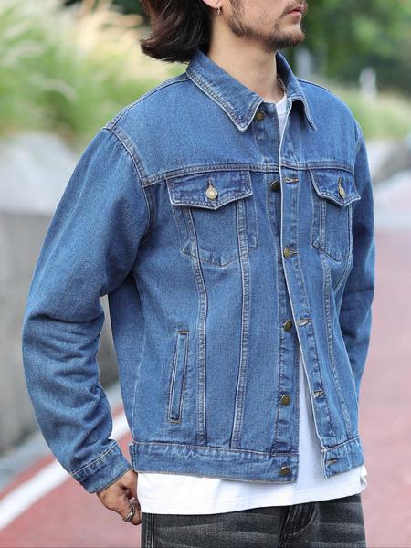 Men's Denim Jacket Coat, Casual Fashion Outerwear, Stylish Design for Daily Wear & Outdoor Activities, Perfect Fit for Spring & Fall Seasons