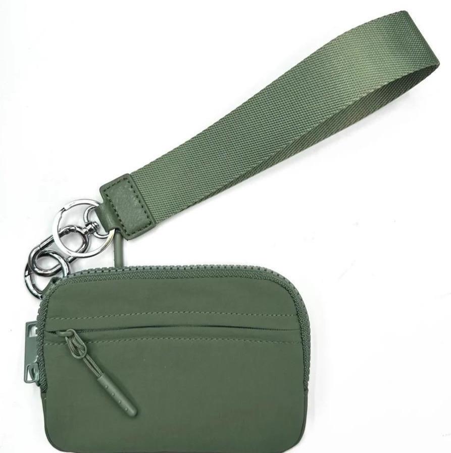 Waterproof Nylon Wristlet for Women - Multi-Functional Coin/Card Holder with Keychain & Zipper, Compact Everyday Accessory Elegant Stylish Purse Handheld Bag Purse