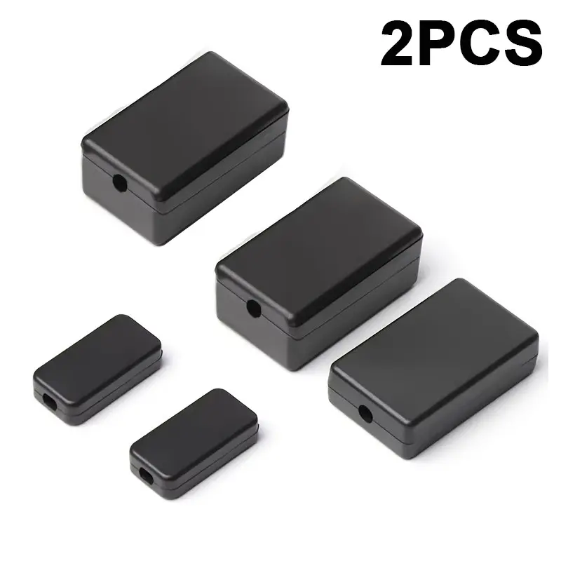 2 Plastic Wire Boxes, DIY Power Enclosure, Terminal Type, No Ca Prop 65, Ideal for Home Electronics Projects