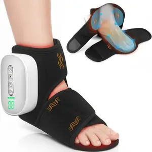 Airbag Compress Foot and Ankle Massager, 3 Modes Airbag Dual Compression, 4 Heat Settings, Comfortable Foot Massage, Foot Massagers