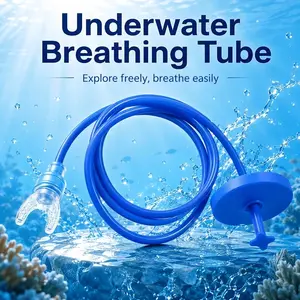 Dive Snorkel Tube, Splash-Proof Single and Dual Regulators, Silicone Underwater Breathing Valve, Leak-Proof Design, Scuba Training Gear
