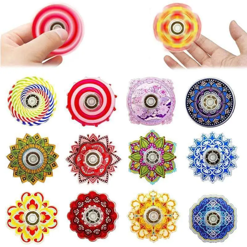 10PCS Assorted Small Fidget Spinners Variety Pack - Non-Toxic Neurodivergent Kids’ Sensory Tools, ADHD Relief Spinning Bearing & Fidget Slider Stress Relief Toys, Birthday Party Favors Gifts, Calm Corner Emotional Regulation Aids
