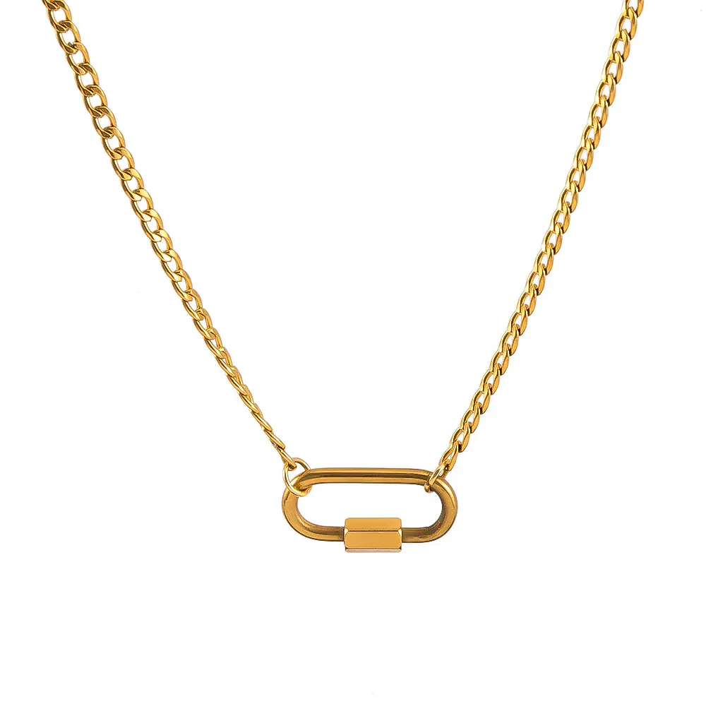 1pc Stainless Steel Semi-finished Necklace With Adjustable Extension Chain Lobster Clasp DIY Jewelry Making Base Chain