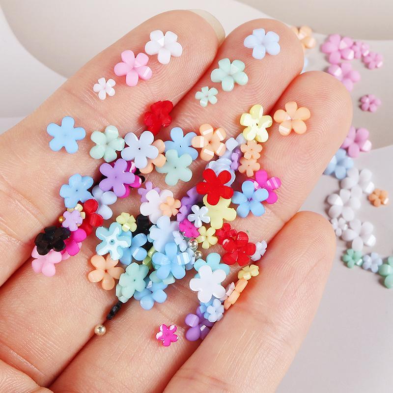 12 Color Flower Shaped Nail Art Decoration, 1 Box DIY Nail Accessories for Nail Art Decoration & DIY Crafts, Nail Decoration Kit for Women & Girls