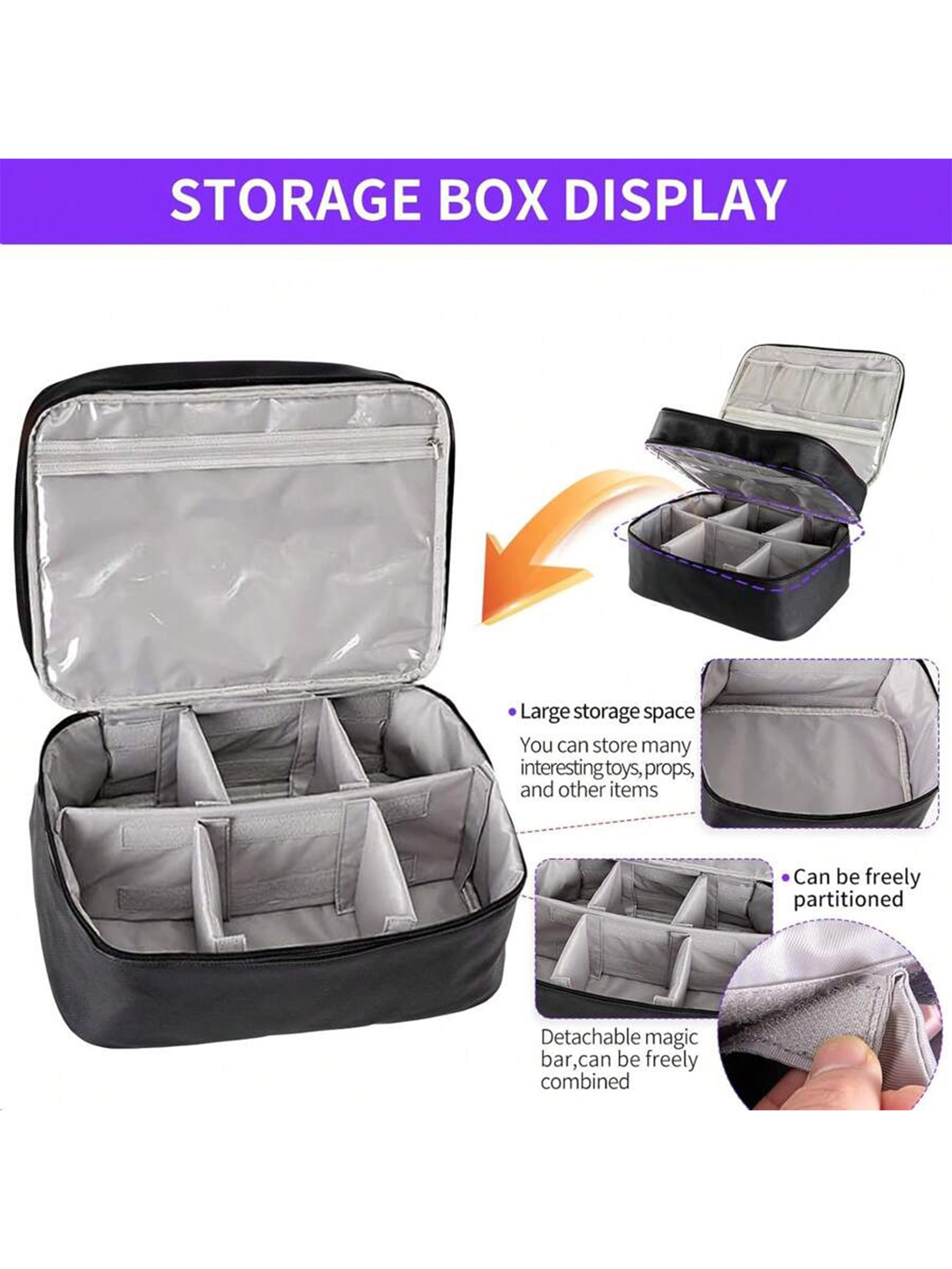 Lockable Adult Toy Storage Bag - Large 15.7" x 10.2" x 8.7" Premium Faux Leather, Soft & Durable, Discreet Adult Toy Organizer with Dividers, Includes 2 Locks, Storage Tote Lockable Adult Toy Storage Bag - Large 15.7" x 10.2" x 8.7" Premium Faux Leather, Soft & Durable, Discreet Adult Toy Organizer with Dividers, Includes 2 Locks, Storage Tote