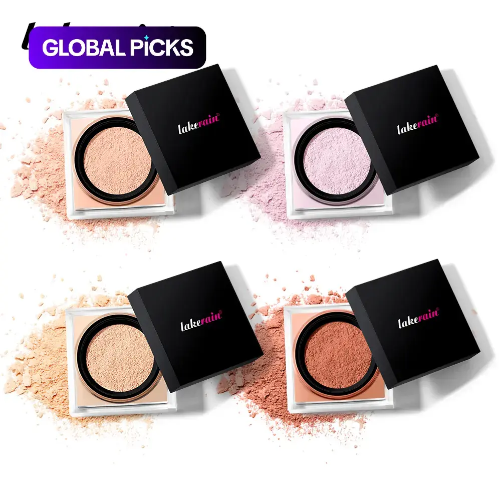 Long-Lasting Loose Setting Powder Cosmetic, Oil-Control Lightweight Finishing Powder with Soft-Focus Natural Matte Makeup Finish