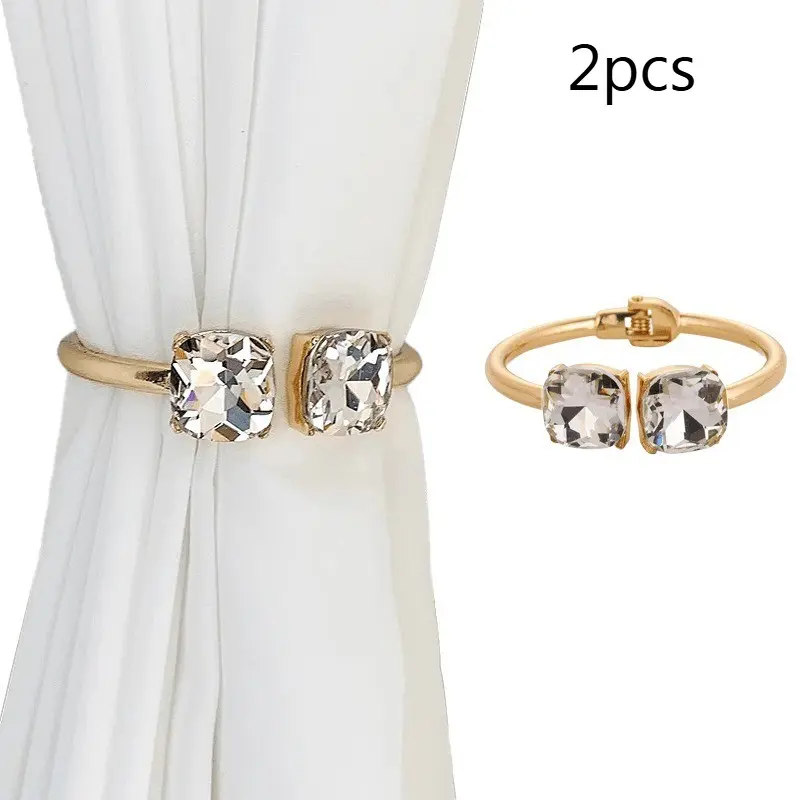 [Curtain Buckle Belt] 2pcs High-End Gorgeous Style Curtain Buckle Belt, Light Luxury Modern Easy Curtain Buckle Curtain Tie Belt, Suitable for Bedroom, Living Room, Office And Home Decoration