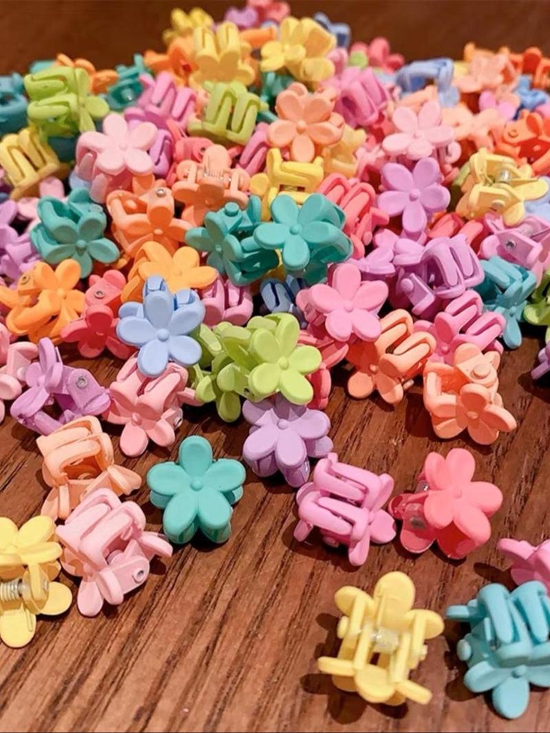 Cute Flower Design Hair Claw for Women, 50pcs Fashion All-match Hair Accessories, Minimalist Headwear Suitable for Hair, Fashion Hair Accessories for Party, Daily Clothing Decor, Flower Hair Clip