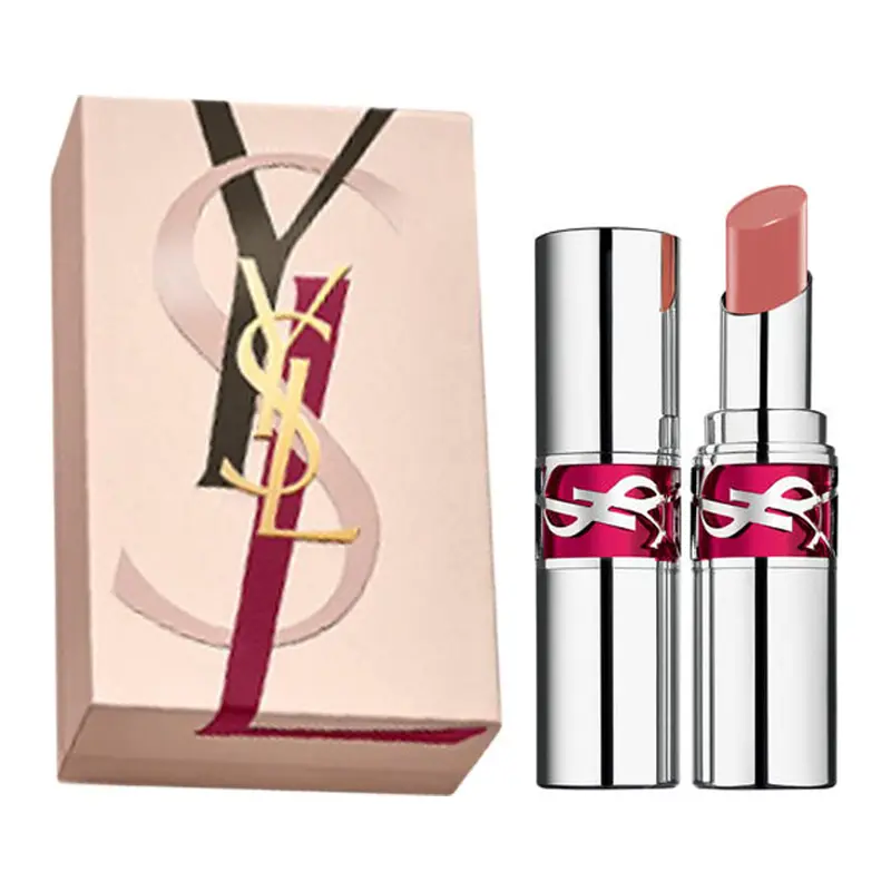 SAINT LAURENT Silver Tube Mouth, Red Box Collision Logo Limited Glossy 3.2g