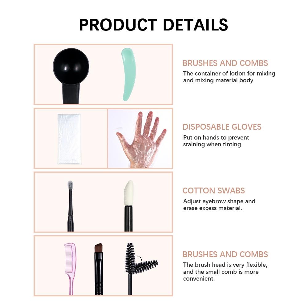 Eyebrow Tint Kit, 1 Set Eyebrow Tinting Kit, Natural Eyebrow Color Tinting, Eye Brow Makeup Kit, Professional Makeup Product for Women