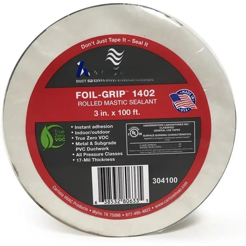 Rolled Mastic Duct Sealants Foils 3'' X100