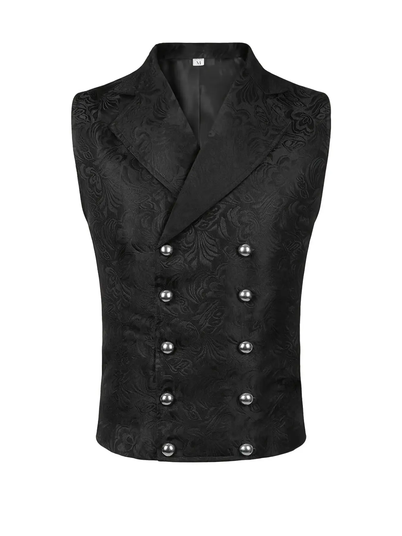 2026 New Gothic Vest for Men, Medieval European Style, Halloween Buttoned Collar, Solid Color, Short Jacket, Stage Wear