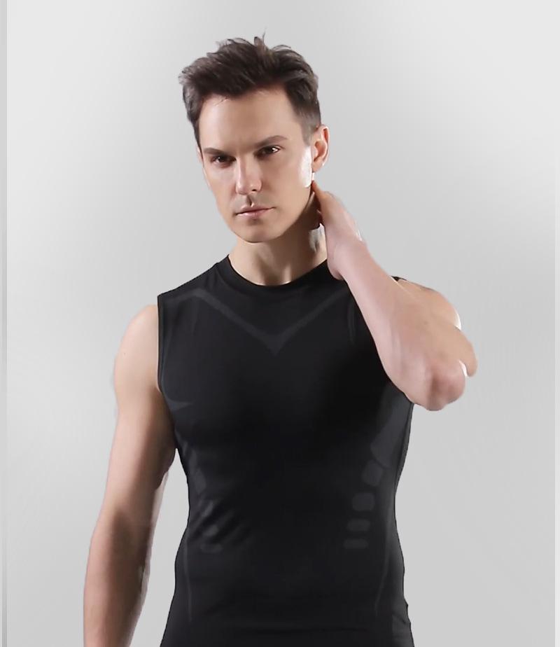 Men's Compression Tank Top, Summer Quick-Dry Elastic Workout Shirt for Basketball, Running, Gym Training, Moisture-Wicking Sleeveless Fitness Tee
