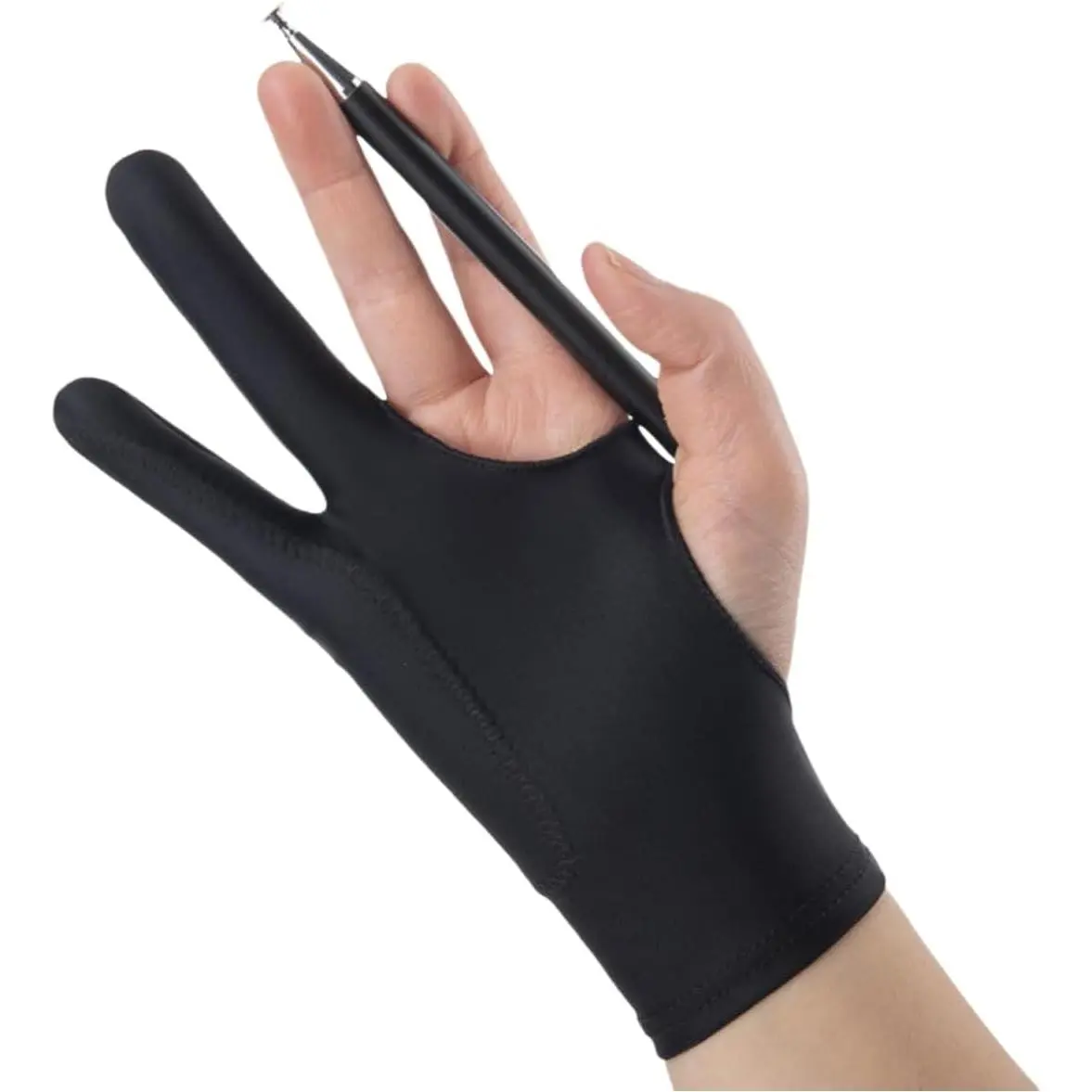 1 Pcs Drawing Glove Fits Left and Right Hand for Digital Drawing Tablet, iPad, Paper Sketching