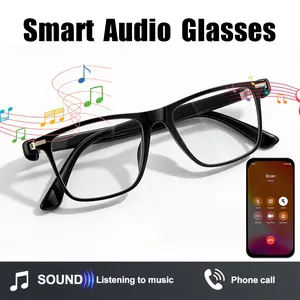 Smart Audio Glasses with Open Ear Sound, Wireless Smart Glasses for Music and Hands-Free Calls, Ip67 Waterproof Sunglasses for Outdoor Travel
