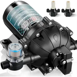 [Upgraded Version] 12V DC  Water Pump, 6.5GPM 70PSI Five Chamber Self-Priming Diaphragm Pump with Heavy Duty   and Strainer for RV, Marine, Caravan