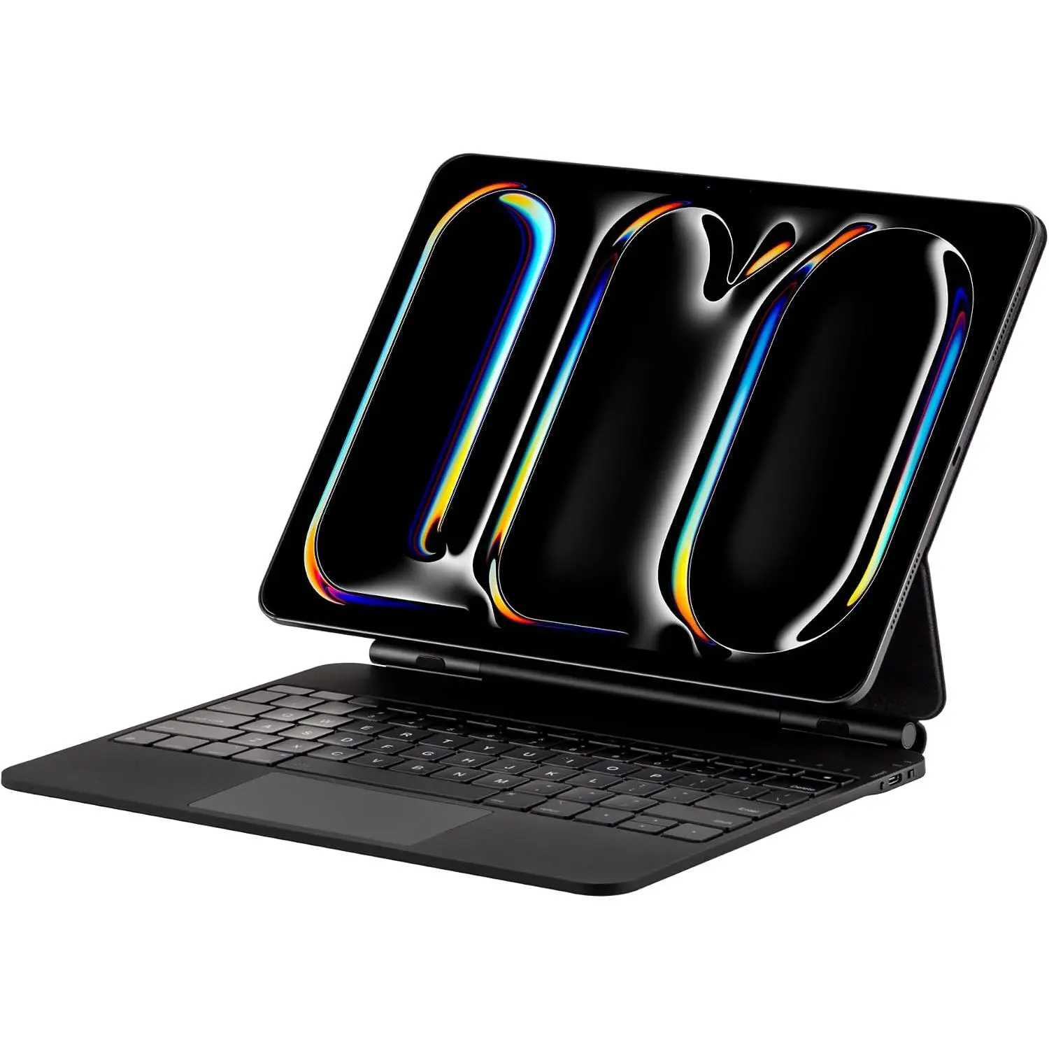 Backlit Keys Folio Keyboard Case with Built-in Trackpad for iPad Pro 13" M5 2025/M4 2024, Black, Tablet Accessories, Fits iOS Tablets