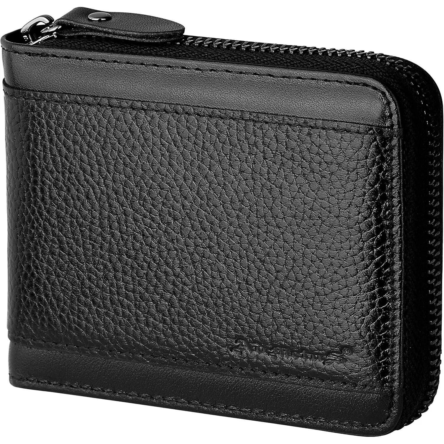 Men's RFID Blocking Leather Bifold Wallet, Zipper Card Holder - Anti-Picking, Casual Everyday Carry for Father's Day, Anniversaries, Anti-Picking Men's Wallets, Creative Wrapped, Modern