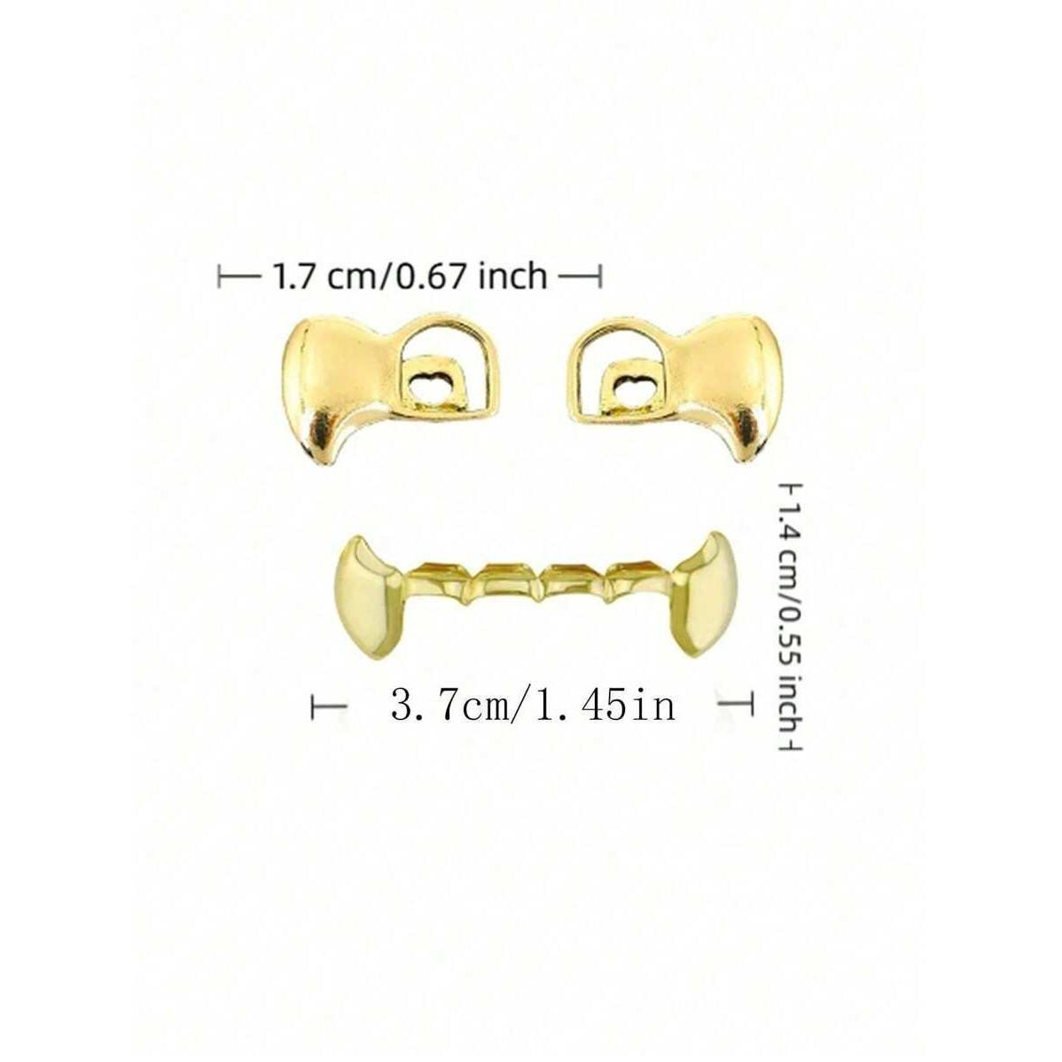 Men's Fang Tooth Jewelry Set Punk Sharp Canine Street Style Halloween Carnival Gift For Lovers Gothic Accessories