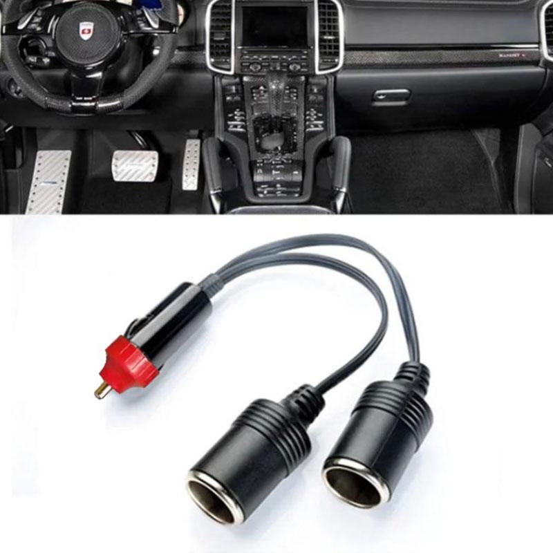 Car Cigarette Lighter Splitter, Car Dual Port Cigarette Lighter Splitter, 10A Female Socket Plug Power Adapter Connector, Car Accessories