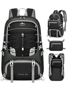 Hiking Backpack for Women Men, 40L Travel Camping Backpack, Foldable Hiking Daypack, Casual Outdoor Lightweight, Perfect for Adventures