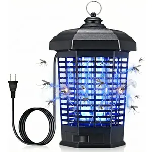 Bug Zapper Indoor Outdoor, 368nm Purple Light Mosquito Zapper, 4200V High-Voltage Electric Fly Trap, Lighthouse Design, ABS Material for Home, Office, Restaurant, Hotel, School