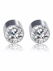 1 Pair of Minimalist Punk Style Magnetic Fake Nose or Ear Studs, Silvery Non Perforated Nose or Ear Studs Dual-use, Fake Piercing, Suitable for Daily Wear By Men and Women, Unique Gift