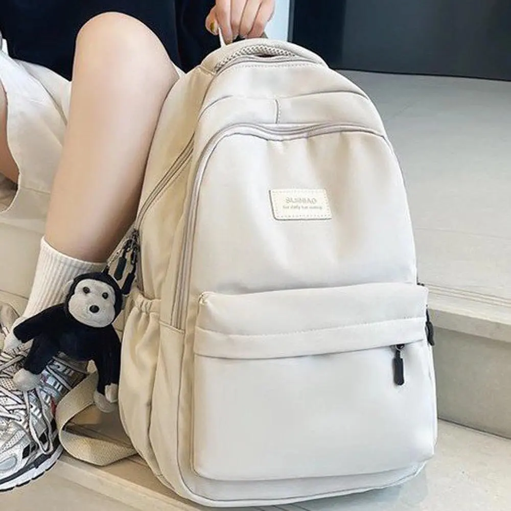 Women's Solid Color Multi-Pocket High-Quality Backpack - Backpacks for School, Daily Use, Travel Ready for Teenage Girls
