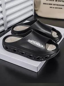 Unisex Hollow Out Thick Sole Sports Slippers, Height Boosting Eva Sandals, Non-Slip Quick-Dry Beach Shoes, Multiple Colors Available
