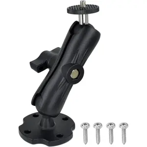 Heavy-Duty Camera Wall/Desktop Mount with 1/4"-20 Thread,  Alloy Arm,  Ball Heads, 1-Inch TPU Ball, Free Rotation,Compatible with DSLR, CCTV, RAM B System