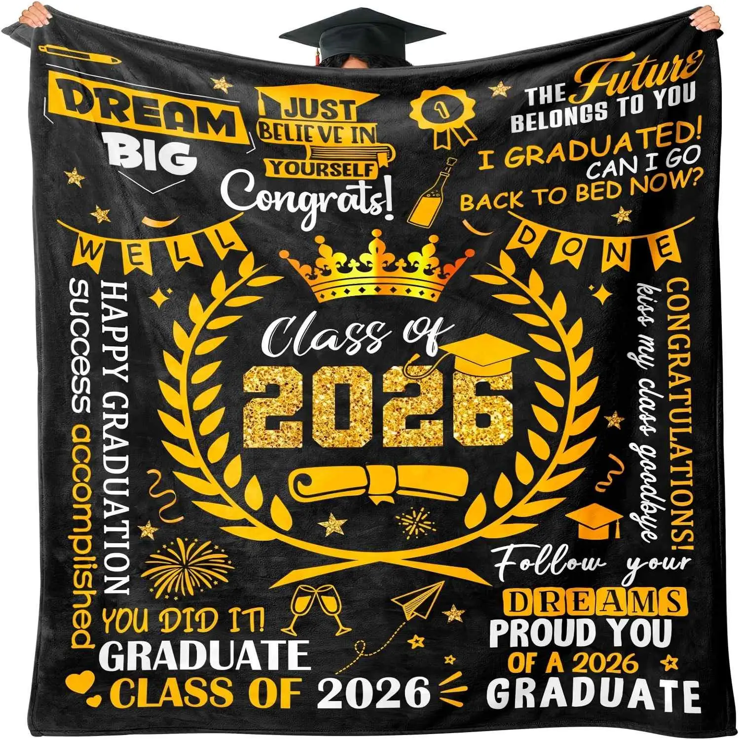 Graduation Gift Blanket 2026, Perfect for Her/him, Women/girls, Phd/collège/master Graduates, Decorative Idea for Graduation