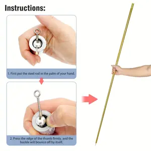 Magic Pocket Staff, Portable 59.06inch Retractable Wand, Stainless Steel, Professional Martial Arts & Magic Prop, Durable Magic Kit Accessory for Adults