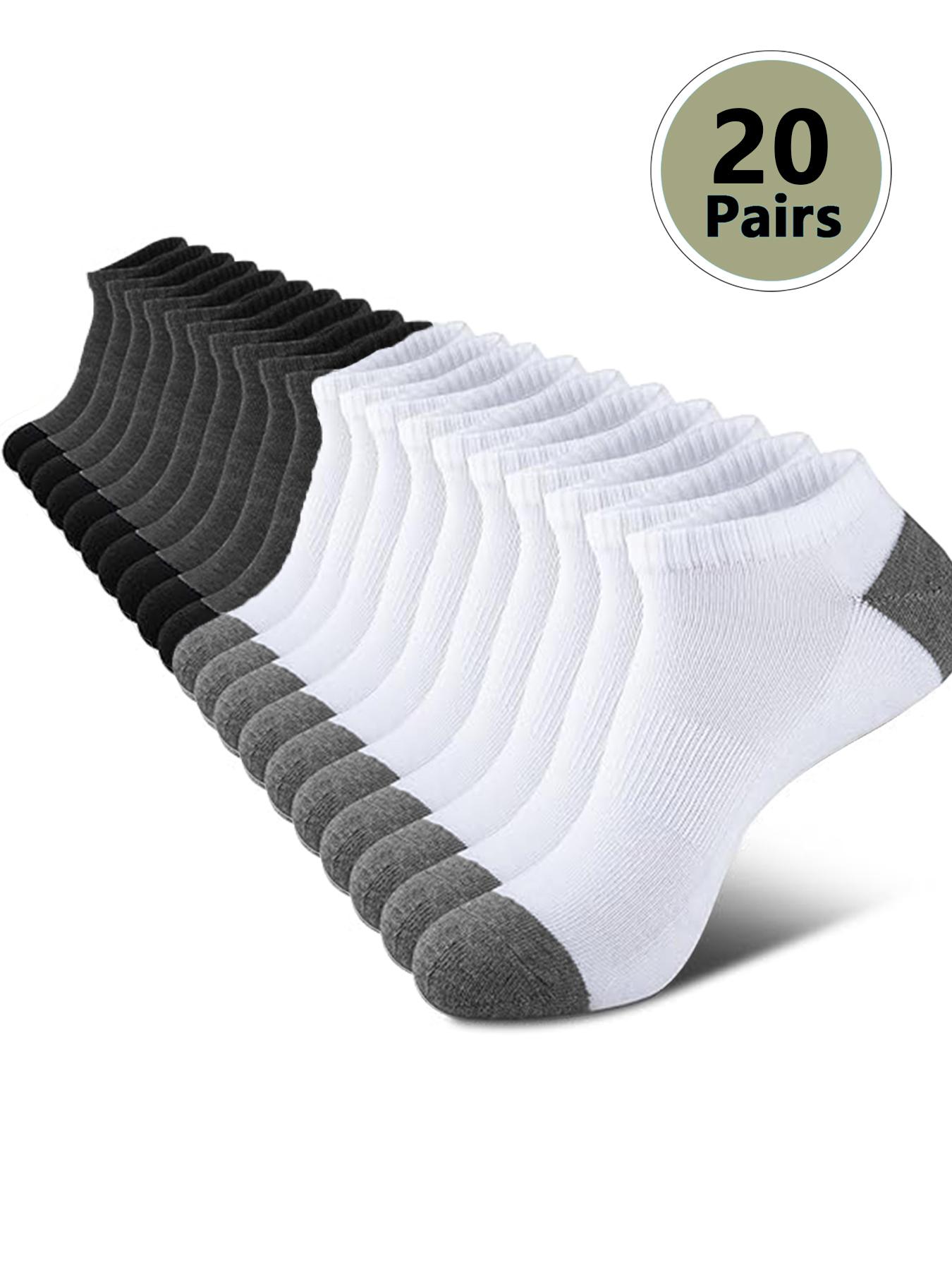 Men's Patchwork Print Ankle Socks, Casual Moisture Wicking Low Cut Socks, Soft Comfy Breathable Socks for Summer Daily Wear, Sports Athletic Socks