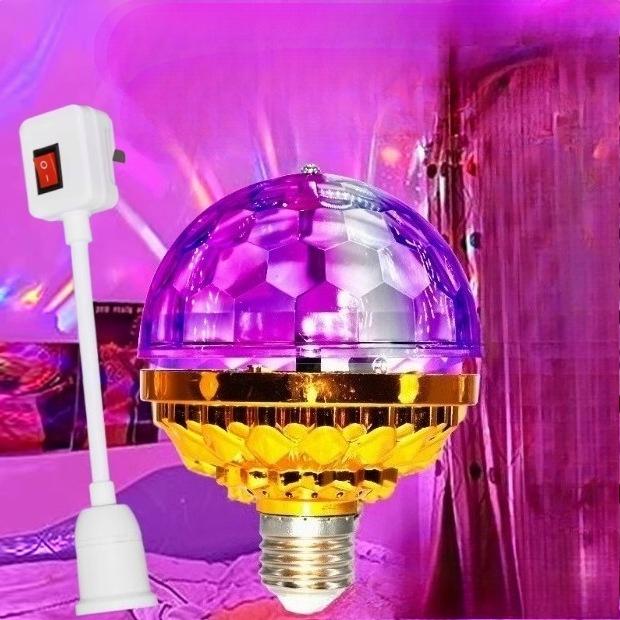 Indoor Atmosphere Light Colorful Golden Magic Ball - KTV Atmosphere Light Colorful Rotating Color Light Universal E27 Screw Mouth Light Bulb Flash Rotating Magic Ball Light,Christmas Indoor Ambient Light