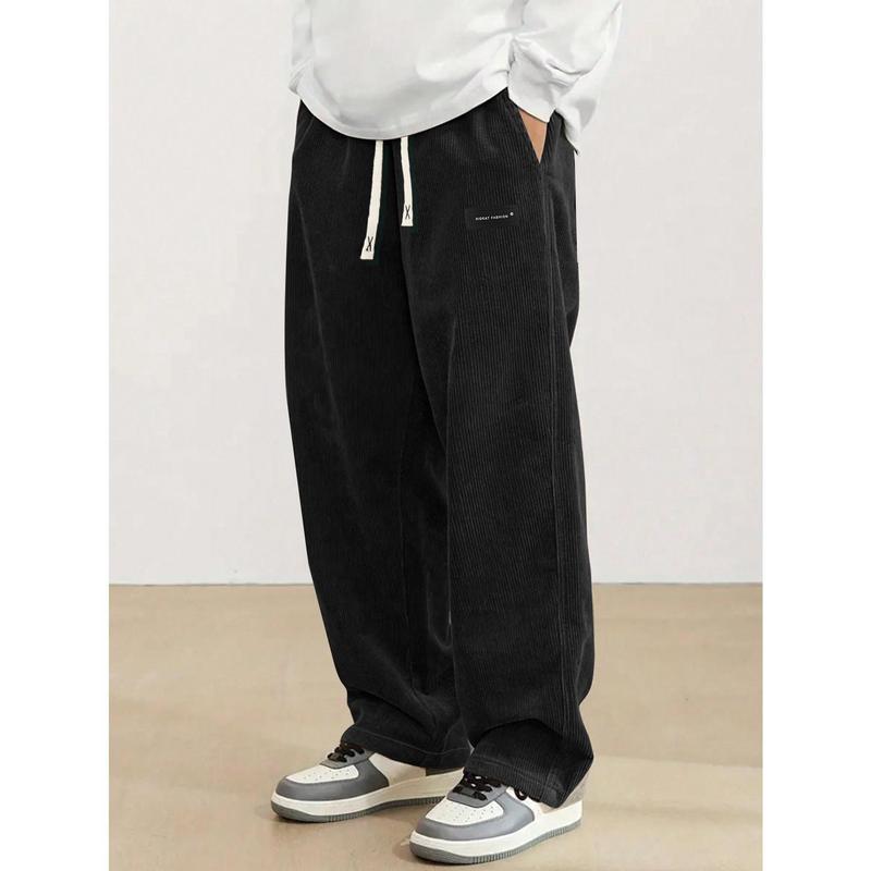 Men's Thermal Winter Pants - Beige Casual & Formal Trousers | Thickened Cold Weather Sweatpants with Drawstring Waist, Non-Stretch Easy-Care Fabric | Office, Outdoor, Everyday Wear (Regular Fit)