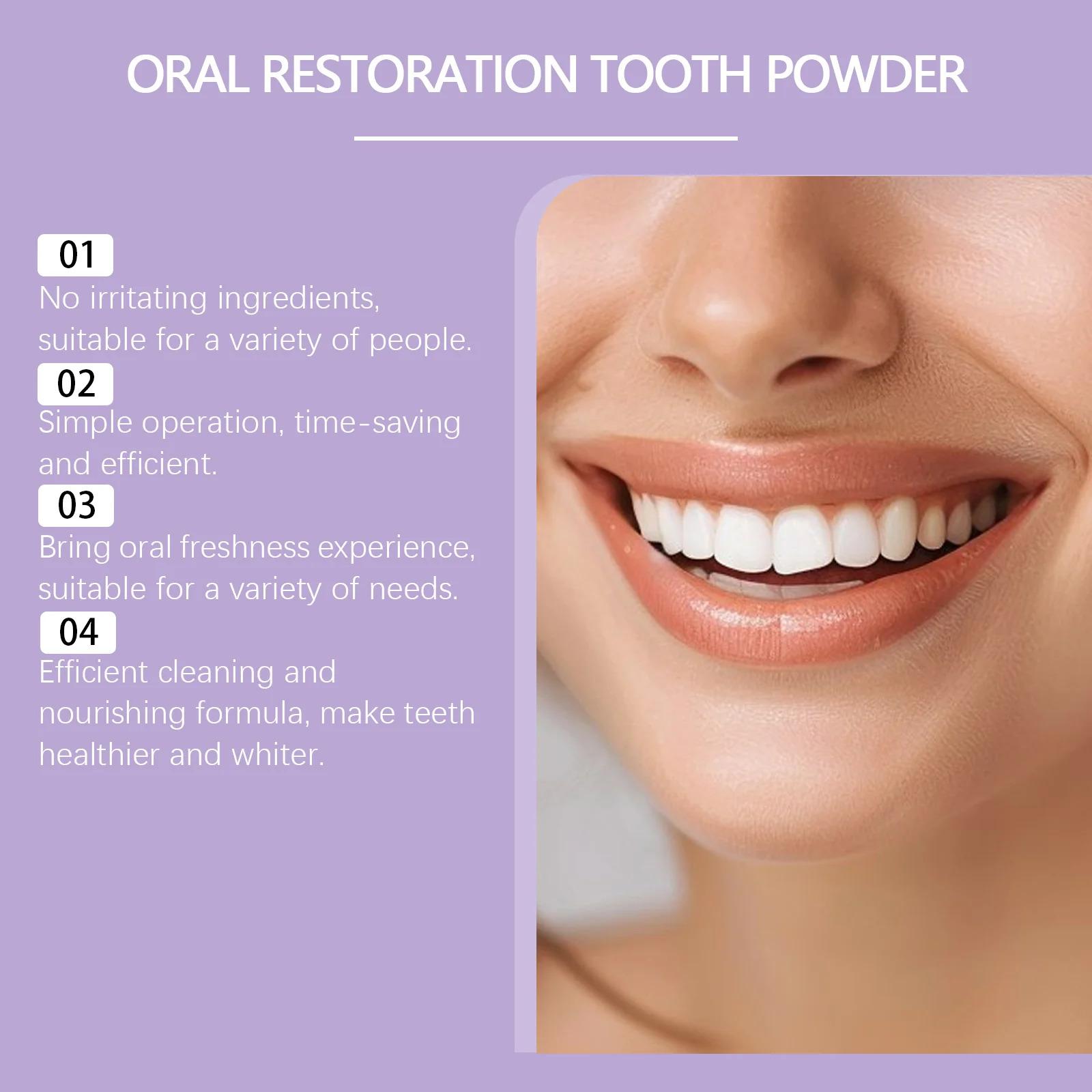 Gentle Purple Teeth Whitening Powder - Teeth Stain Cleaner for Sensitive Gums, Daily Oral Care, Brightening, Anti-Decay, Bad Breath Removal, Gum Strengthening, Non-Irritating Bleaching Alternative, Restore Radiant Dental Clean